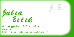 julia bilik business card